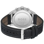 Hugo Boss View 1513987 Silver Case Black Dial Black Leather Men's Watch
