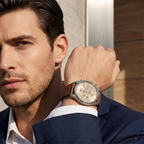 Hugo Boss View 1513990 Black Case Beige Dial Brown Leather Men's Watch