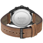 Hugo Boss View 1513990 Black Case Beige Dial Brown Leather Men's Watch
