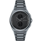 Hugo Boss Steer 1513996 Gray Ion-Plated Stainless Steel Gray Dial Men's Watch