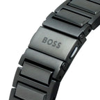 Hugo Boss Steer 1513996 Gray Ion-Plated Stainless Steel Gray Dial Men's Watch