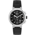 Hugo Boss One 1513997 Silver Stainless Steel Black Silicone Chronograph Watch