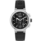 Hugo Boss One 1513997 Silver Stainless Steel Black Silicone Chronograph Watch