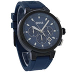 Hugo Boss Runner 1513998 Black Case Blue Dial Blue Rubber Men's Watch