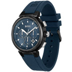 Hugo Boss Runner 1513998 Black Case Blue Dial Blue Rubber Men's Watch