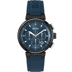 Hugo Boss Runner 1513998 Black Case Blue Dial Blue Rubber Men's Watch