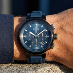 Hugo Boss Runner 1513998 Black Case Blue Dial Blue Rubber Men's Watch