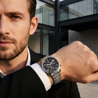 Hugo Boss View 1514008 Silver Case Black Dial Silver Metal Men's Watch