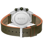 Hugo Boss Cloud 1514018 Silver Case Green Dial Green Leather Men's Watch
