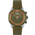 Hugo Boss Cloud 1514018 Silver Case Green Dial Green Leather Men's Watch