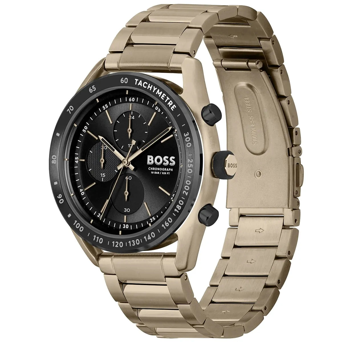 Hugo Boss Centre Court 1514027 Gold Ion-Plated Stainless Steel Black Dial Men's Watch
