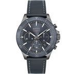 Hugo Boss Troper 1514056 Silver Case Blue Dial Blue Leather Men's Watch