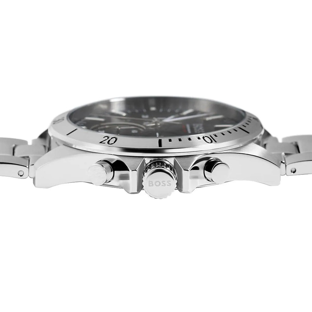 Hugo Boss Troper 1514057 Silver-Tone Black Dial Chronograph Men's Watch