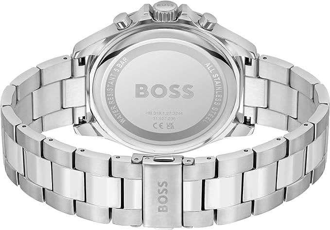 Hugo Boss Troper 1514057 Silver-Tone Black Dial Chronograph Men's Watch