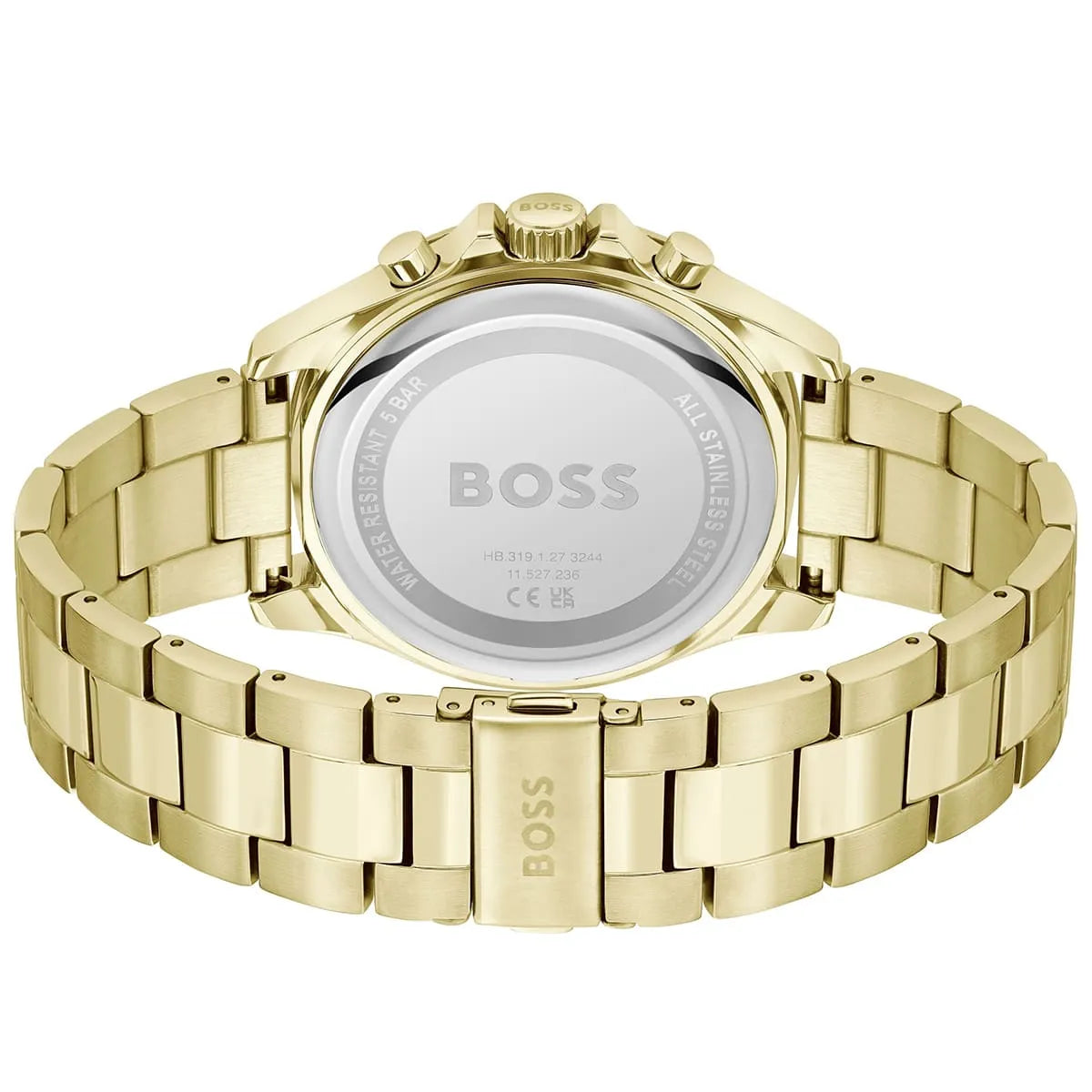 Hugo Boss Runner 1514059 Gold Ion-Plated Stainless Steel Gray Dial Men's Watch