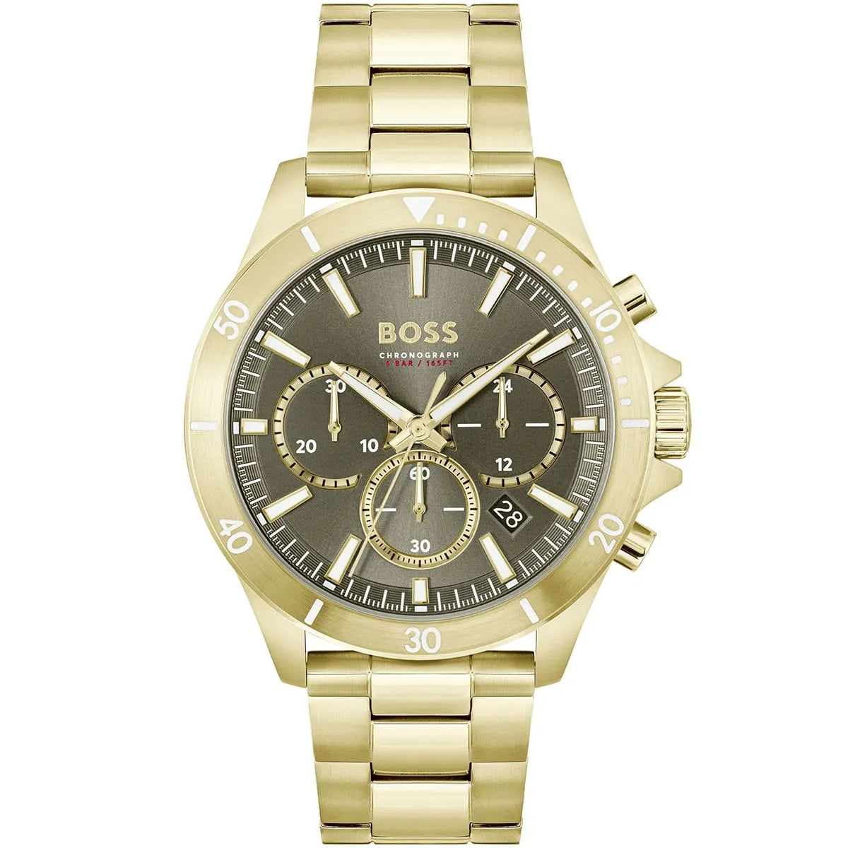 Hugo Boss Runner 1514059 Gold Ion-Plated Stainless Steel Gray Dial Men's Watch