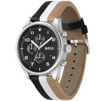 Hugo Boss View 1514062 Silver Case Black Dial Multicolored Textile Men's Watch