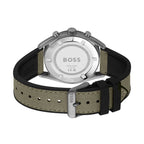 Hugo Boss Top 1514092 Grey Ion-Plated Case Olive Green Dial Olive Canvas Men's Watch