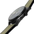 Hugo Boss Top 1514092 Grey Ion-Plated Case Olive Green Dial Olive Canvas Men's Watch