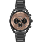 Hugo Boss Top 1514095 Black Ion-Plated Case Rose Gold Dial Black Metal Men's Watch