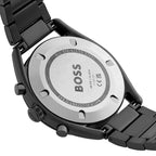 Hugo Boss Top 1514095 Black Ion-Plated Case Rose Gold Dial Black Metal Men's Watch