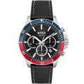 Hugo Boss Troper 1514099 Silver Case Black Dial Black Leather Men's Watch