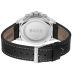 Hugo Boss Troper 1514099 Silver Case Black Dial Black Leather Men's Watch