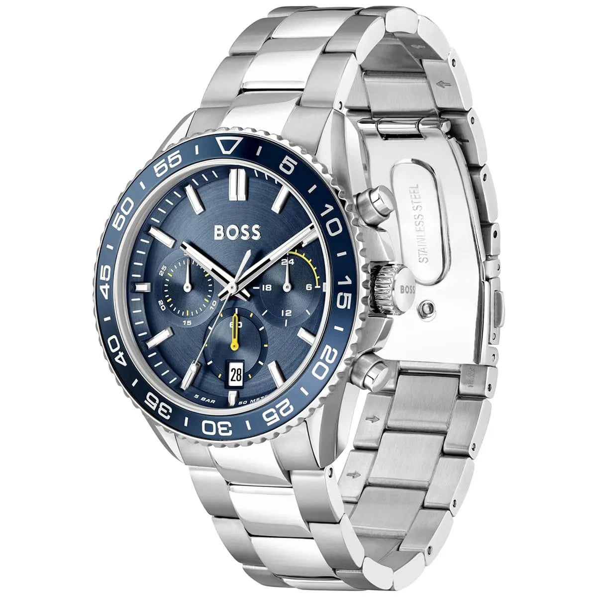 Hugo Boss Skymaster 1514143 Silver Stainless Steel Blue Bezel Blue Dial Men's Watch