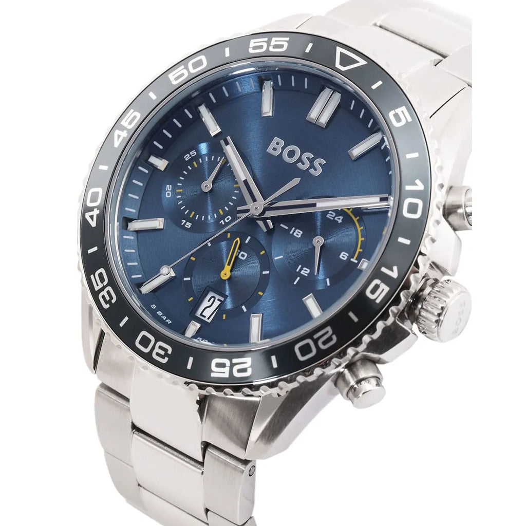 Hugo Boss Skymaster 1514143 Silver Stainless Steel Blue Bezel Blue Dial Men's Watch