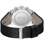 Hugo Boss Candor 1514218 Chronograph Black Dial Black Leather Men's Watch