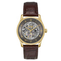 Hugo Boss Principe 1514235 Gold Case Dark Grey Skeleton Automatic Men's Watch