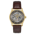 Hugo Boss Principe 1514235 Gold Case Dark Grey Skeleton Automatic Men's Watch