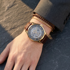 Hugo Boss Principe 1514235 Gold Case Dark Grey Skeleton Automatic Men's Watch