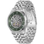 Hugo Boss Principle 1514236 Automatic Skeleton Green Dial Silver Stainless Steel Men's Watch