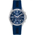 Hugo Boss Strike 1514239 Chronograph Blue Dial Navy Blue Rubber Men's Watch