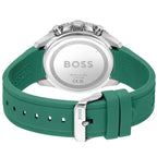 Hugo Boss Runner 1514246 Silver Case Black Dial Green Rubber Men's Watch