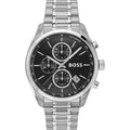 Hugo Boss Grand Prix 1514251 Chronograph Black Dial Silver Stainless Steel Men's Watch