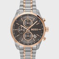 Hugo Boss Steer 1514252 Two-Tone Silver & Rose Gold Grey Dial Men's Watch