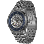 Hugo Boss Principle 1514254 Automatic Skeleton Blue Dial Gunmetal Stainless Steel Men's Watch