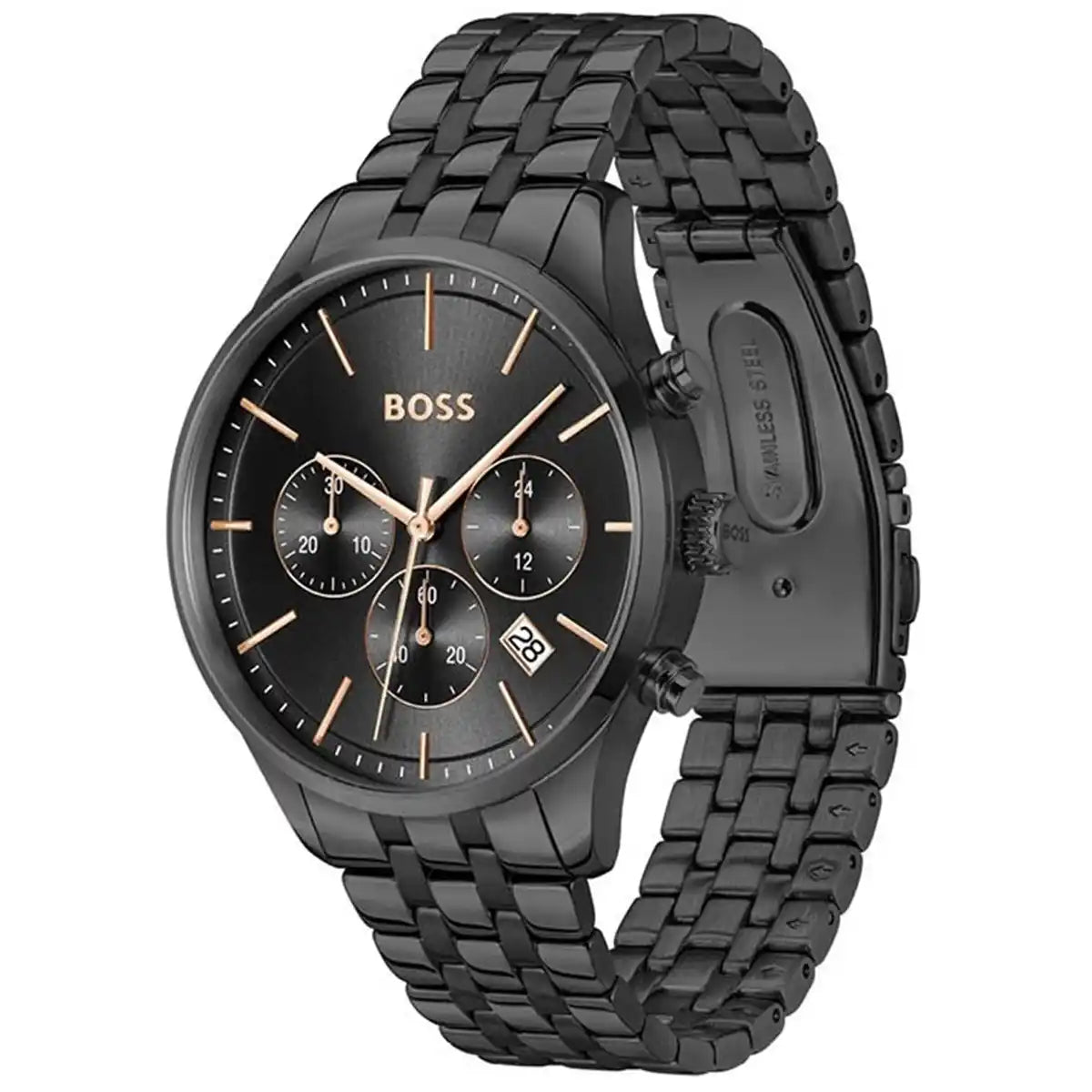 Hugo Boss Avery 1514256 Chronograph Black Dial All-Black Stainless Steel Men's Watch