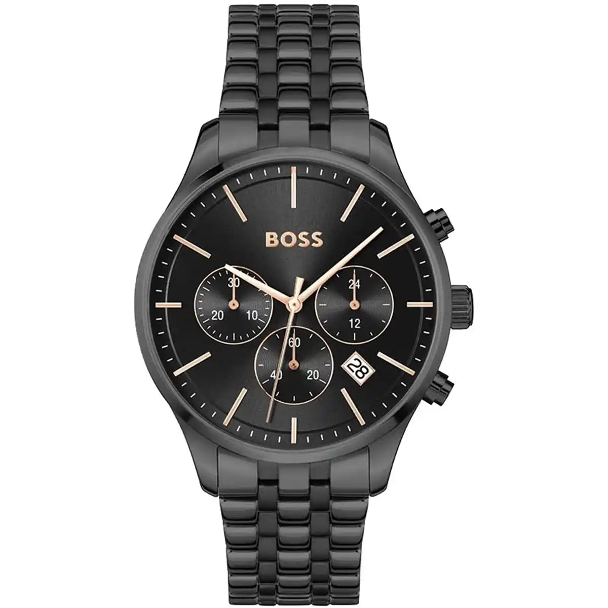 Hugo Boss Avery 1514256 Chronograph Black Dial All-Black Stainless Steel Men's Watch