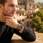 Tommy Hilfiger Liam 1710358 Gold Case Black Dial Black Leather Men's Watch