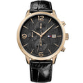 Tommy Hilfiger Liam 1710358 Gold Case Black Dial Black Leather Men's Watch