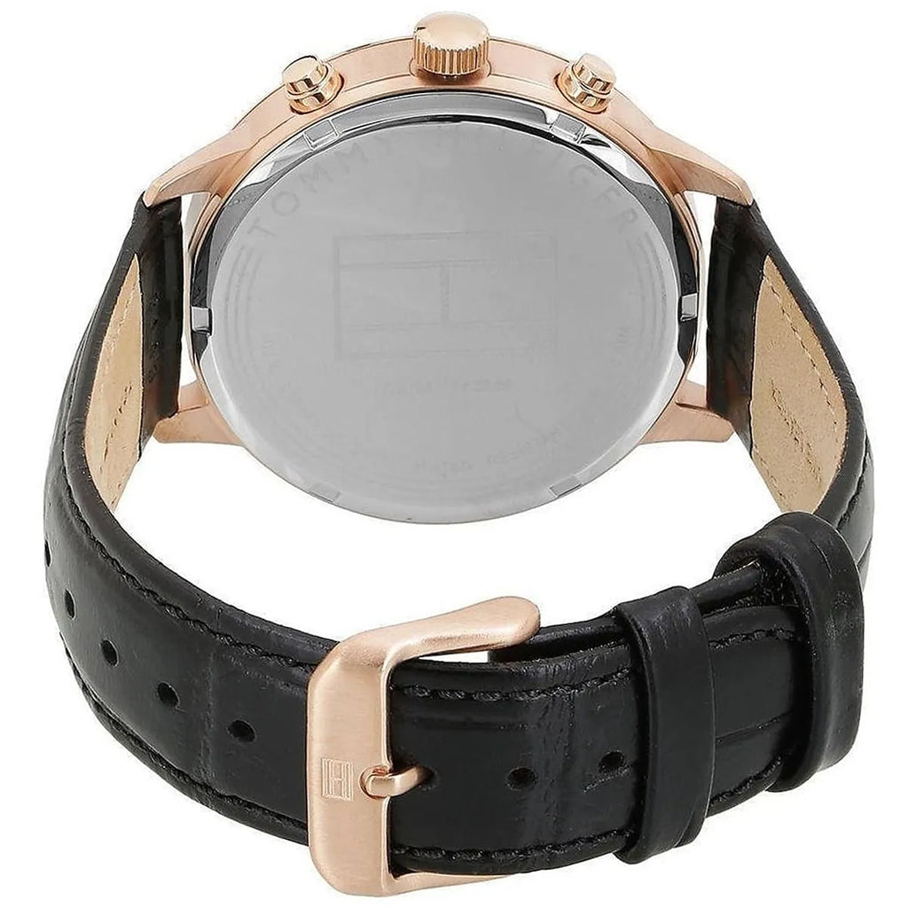 Tommy Hilfiger Liam 1710358 Gold Case Black Dial Black Leather Men's Watch