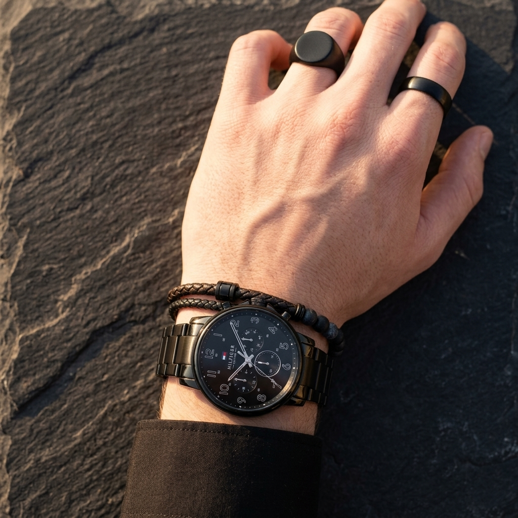Tommy Hilfiger Daniel 1710383 All Black Stainless Steel Men's Watch
