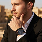 1710395 Tommy Hilfiger Evan Men's Chronograph Watch - Black Dial - Black Leather Strap -