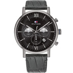 1710395 Tommy Hilfiger Evan Men's Chronograph Watch - Black Dial - Black Leather Strap -