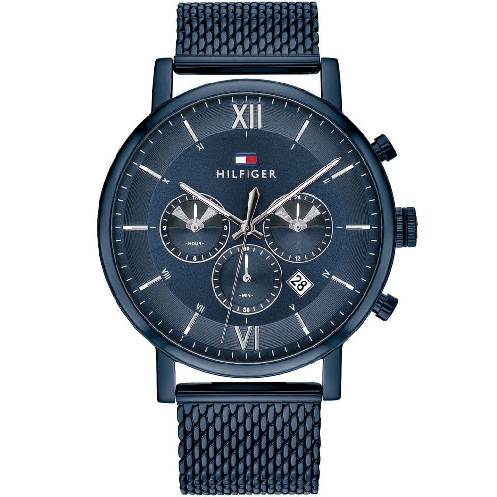 Tommy Hilfiger Evan 1710397 Full Navy Blue Mesh Chronograph Men's Watch
