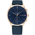 Tommy Hilfiger Cooper 1710405 Multi-Function Blue Dial Men's Blue Leather Watch
