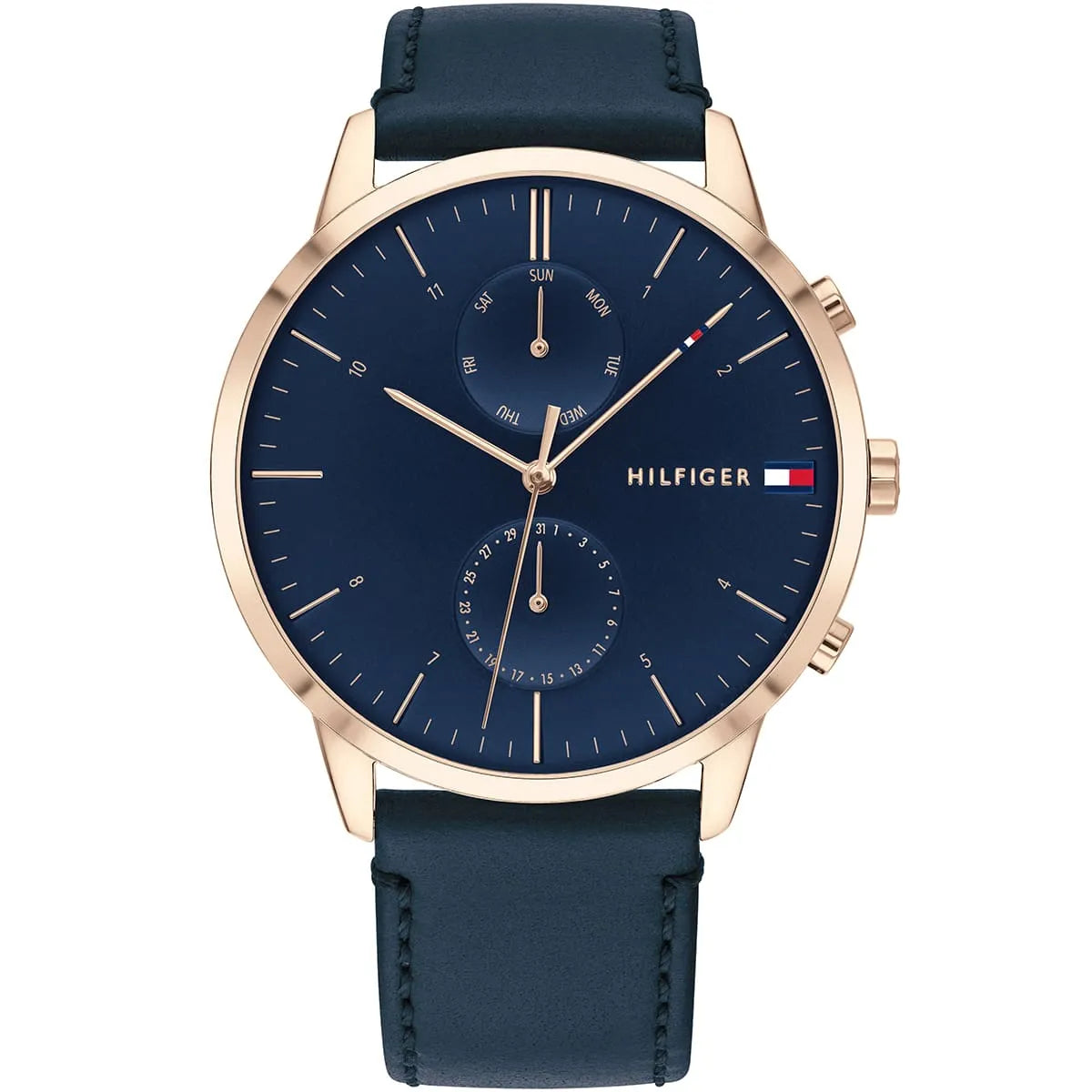 Tommy Hilfiger Cooper 1710405 Multi-Function Blue Dial Men's Blue Leather Watch